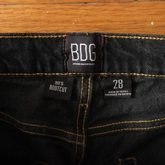 BDG 90s Bootcut Jeans Women Black Dark Wash Denim Retro 28 Urban Outfitters - Picture 2 of 9